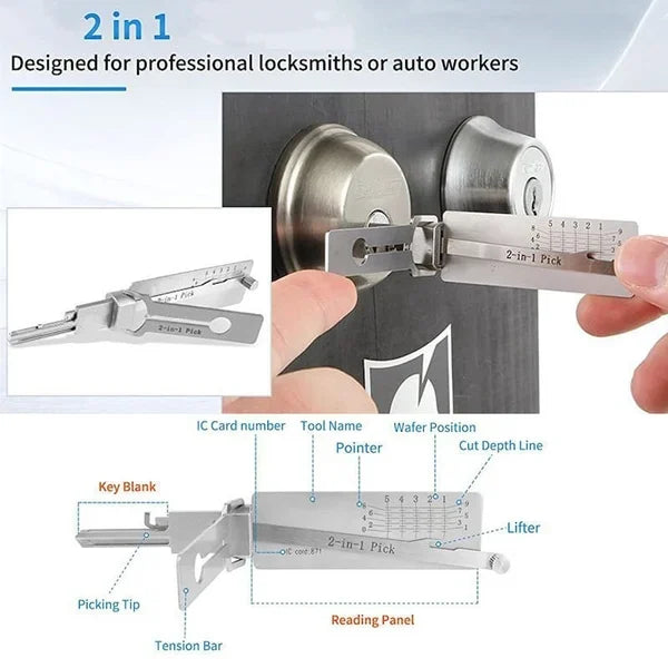 🔥 ⚒️2026 Stainless Steel Multi-functional Key Decoder (Opens all types of locks)